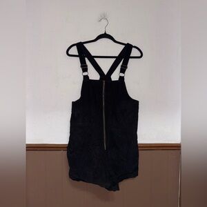 Bluenotes | Black Corduroy Front Zipper Overalls